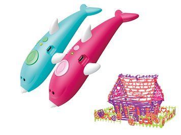 3D Ручка з трафаретами Дельфін Набір для дитячої творчості 3dPen Dolphin 9003 45051c/1 фото