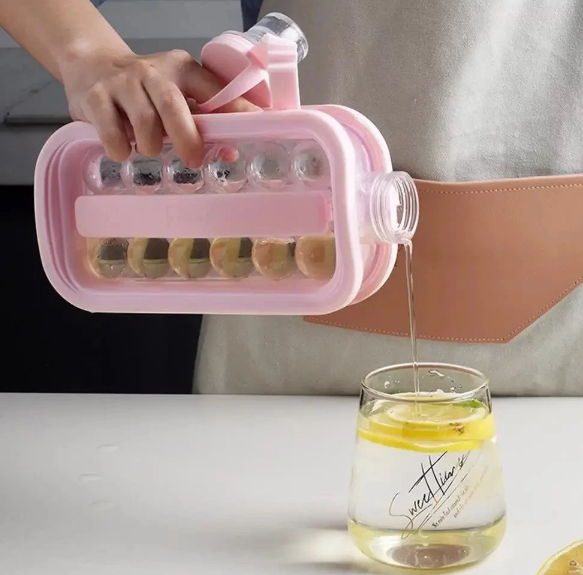 Силіконова форма для льоду ICE CUBE TRAY ∙ Складана пляшка &ndash; льодниця на 17 кульок 52191/9 фото