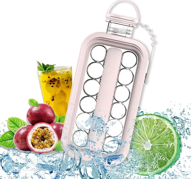 Силіконова форма для льоду ICE CUBE TRAY ∙ Складана пляшка &ndash; льодниця на 17 кульок 52191/9 фото