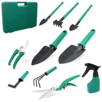 Набір садових інструментів 10 в 1 з кейсом Garden Instrumen &bull; Компактний комплект для городу та дачі 55521/5 фото