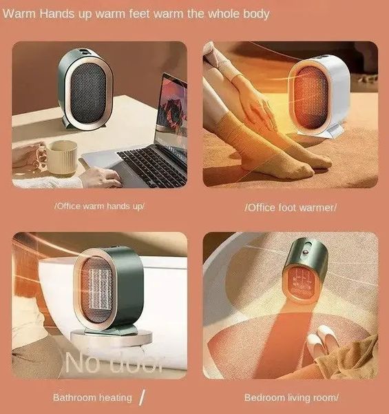 Портативный обогреватель, 1200W AIR HEATER &middot; Компактный настольный дуйчик &middot; Мини тепловентилятор с керамическим нагревателем / А 906-219 52592/10 фото