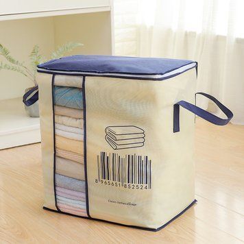 Органайзер &ndash; мішок для зберігання Classic Clothes Storage &middot; Складаний кошик для білизни та одягу з кришкою та ручками 11822/99 фото