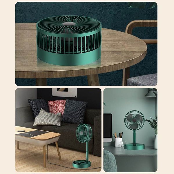 Портативный мини вентилятор для дома Telescopic Folding Fan &middot; Складной настольный вентилятор с USB зарядкой 52845/55 фото