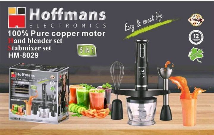 Блендер Hoffmans 5in1 1000W HM-8029 &bull; Многофункциональный кухонный измельчитель 55771/19 фото