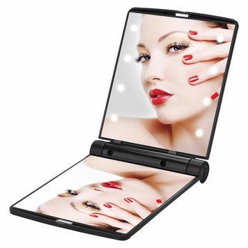 Кишенькове дзеркало з підсвічуванням Make-Up Mirror 8 LED Косметичне міні дзеркальце для макіяжу 51658/51 фото