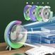 Вентилятор настільний акумуляторний з RGB підсвіткою, обертанням 180&deg; та USB зарядкою 55242/9 фото 7