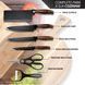 Набор кухонных ножей 4 шт + ножницы и овощечистка Kitchen utensils HA-177 ∙ Кухонный набор ножей HA-177 56920/5 фото 2