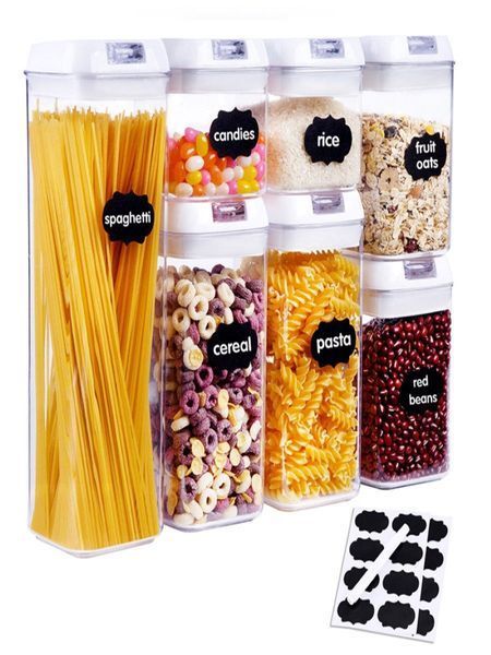 Набор контейнеров для хранения еды, сыпучих и круп FOOD Storage Container Set ∙ 7 емкостей с герметичными крышками 51901/9 фото