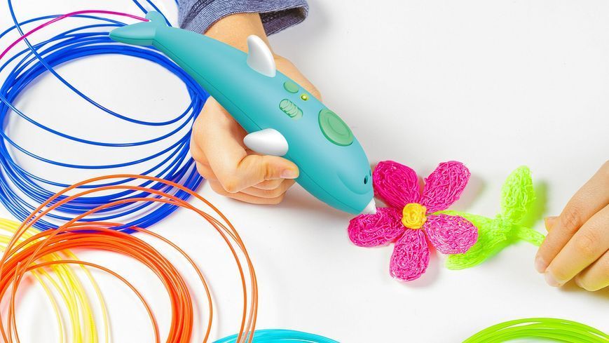 3D Ручка с трафаретами Дельфин Набор для детского творчества 3dPen Dolphin 9003 45051/59 фото