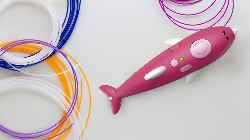 3D Ручка с трафаретами Дельфин Набор для детского творчества 3dPen Dolphin 9003 45051/59 фото