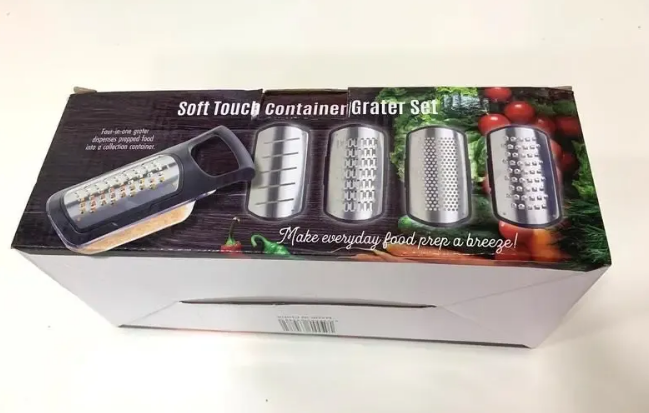 Терка для овощей 4 в 1 Soft Touch Container Grater Set ∙ Набор терок с контейнером ∙ 4 сменные насадки 52703/9 фото