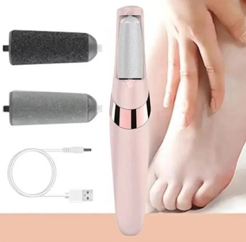 Електрична пилка для ніг Flawless Pedi &middot; Апарат &ndash; пемза для педикюру з двома насадками &middot; USB зарядка 52124/5 фото