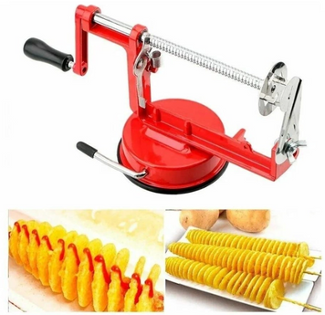 Машинка для спиральной нарезки картофеля Spiral Potato Slicer ∙ Картофелерезка ∙ Овощерезка ∙ Мультирезка спиралью 50208/98 фото