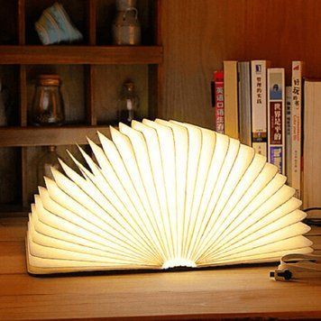 Складная LED лампа-книжка с аккумулятором 12х9 см ∙ Светильник - ночник в форме книги с регулируемой яркостью 55154/12 фото