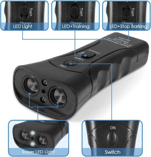 Відлякувач собак ZF853E/5039 Super Ultrasonic Dog Chaser і ліхтар ∙ Універсальний ультразвуковий відлякувач ZF853E/5039 57026/00 фото