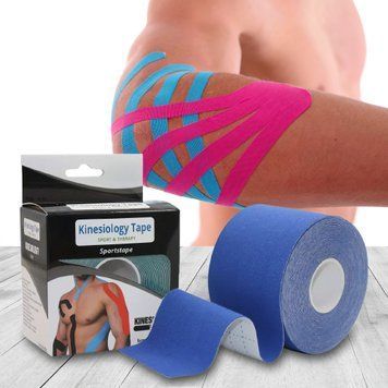Кінезіо тейпи Kinesiology tape, 2см х 5м ∙ Еластичний пластир &ndash; тейп для тіла, спини та шиї в рулоні 52710/51 фото