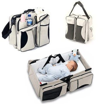 Багатофункціональна складана сумка &ndash; ліжко для перенесення дитини Ganen baby bed and bag Бежева 52130/51 фото