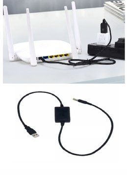 Кабель живлення для роутера / модему USB-DC 12V Перехідник перетворювач живлення USB 5V to DC 12V 52620/00 фото