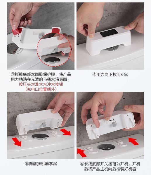 Бесконтактная сенсорная кнопка Sensor button для слива бачка унитаза 54054/5 фото