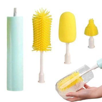 Електрична бездротова щітка &ndash; йорж Cup Cleaning Brush з насадками для прибирання та миття посуду &middot; USB зарядка 52132/5 фото