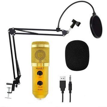 Конденсаторный студийный микрофон VGS M-800U PRO-MIC со стойкой и ветрозащитой ∙ Профессиональный микрофон для домашней и студийной записи 51628/00 фото