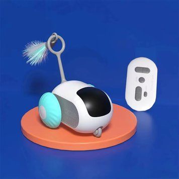 Умная игрушка для животных на радиоуправлении &middot; Интерактивная автоматическая машинка с перьями для кошек с дистанционным управлением &middot; Кошачий бадминтон 52418/5 фото