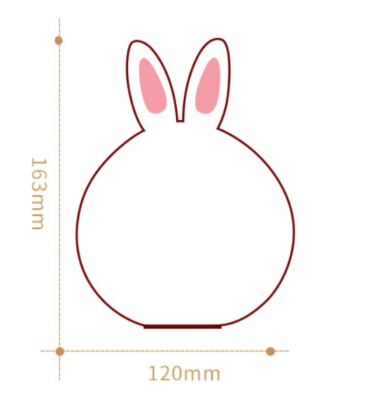 Дитячий світильник &ndash; нічник Зайчик LED Rabbit Soft Touch силіконовий із вбудованим акумулятором ∙ 7 режимів свічіння 51814/99 фото