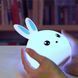 Дитячий світильник &ndash; нічник Зайчик LED Rabbit Soft Touch силіконовий із вбудованим акумулятором ∙ 7 режимів свічіння 51814/99 фото 2