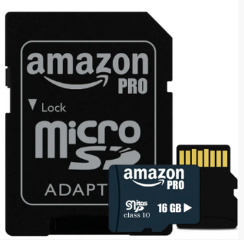 Карта пам'яті Micro SDHC 16GB Amazon pro microSD Мікро СД картка з адаптером 52666/40 фото