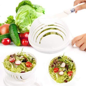 Салатниця - овочерізка Salad Cutter Bowl для швидкої шаткування овочів та салатів 79019/51 фото