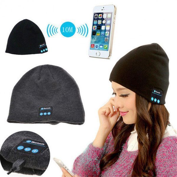 Шапка із вбудованими bluetooth навушниками SPS Hat BT ∙ Портативна колонка-шапка Bluetooth music hat 51633/00 фото