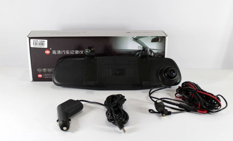 Автомобільний відеореєстратор - дзеркало DVR 138W з камерою заднього виду 12089/9 фото
