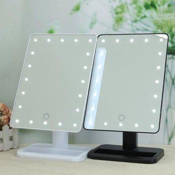 Квадратное настольное зеркало с подсветкой LED Smart Touch Mirror для макияжа 45040/98 фото