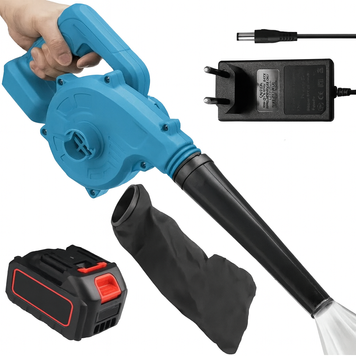 Воздуходувка аккумуляторная беспроводная BLOWER 2 в 1 Воздуходув и Пылесос с мешком-пылесборником 55262/5 фото