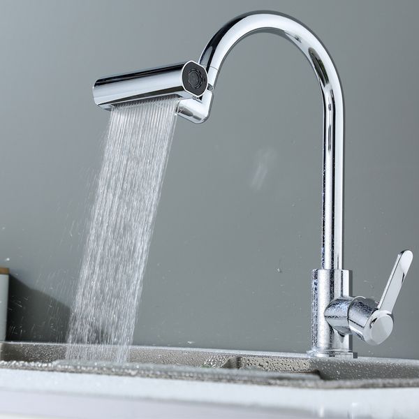 Водосберегательная насадка SHOWER HEAD на кухонный кран с широкой лейкой &ndash; распылителем и вращением 360&deg; &middot; 4 режима струи 54015/99 фото