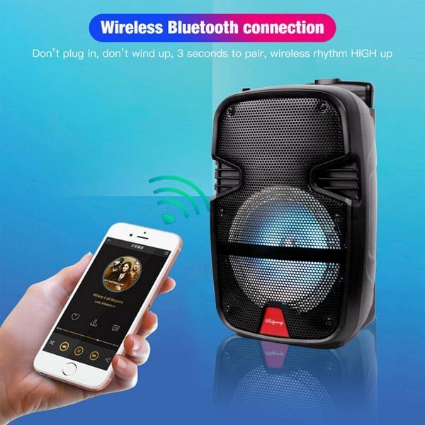 Колонка беспроводная с подсветкой и микрофоном 6.5" ∙ Bluetooth-колонка с функцией караоке 6,5" 56836/9 фото
