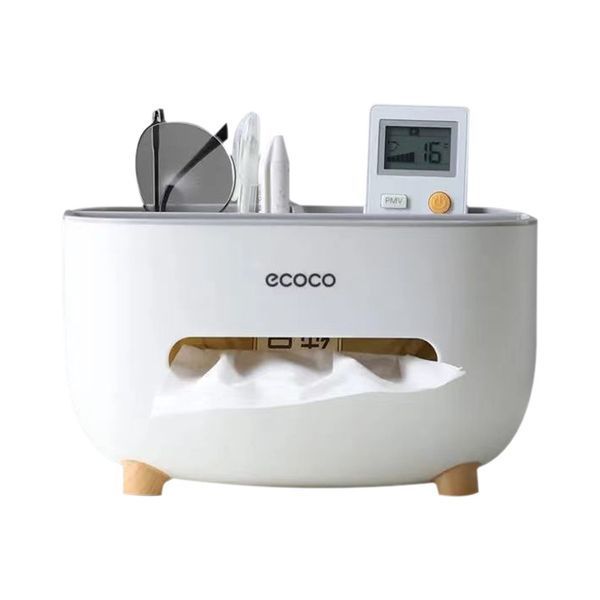 Настольный органайзер Ecoco Tissue с диспенсером для салфеток и отсеками для удобного хранения аксессуаров 54016/5 фото