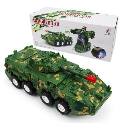Дитяча іграшка Танк - трансформер Armored Car на радіокеруванні ∙ Машинка &ndash; робот з пультом, обертанням 360&deg;, підсвічуванням та звуком на акумуляторі 55028/1 фото