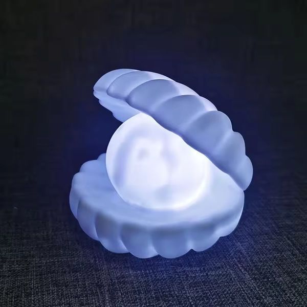 Нічник Мушля з перлиною Perl Light &middot; LED світильник настільний бездротовий з USB зарядкою 11741/55 фото