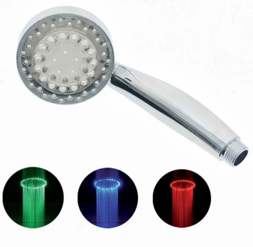 Світлодіодна насадка для душу Led Shower Душова лійка з підсвіткою, що змінюється від температури води 50010/40 фото