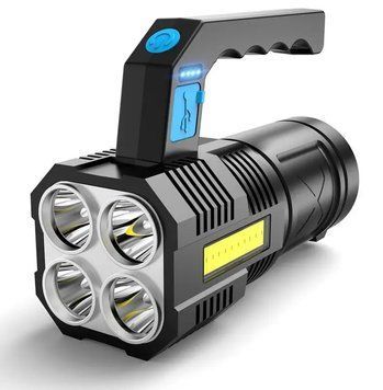 Ручний ліхтар Bailong BL X502 &bull; Потужний ліхтарик з COB-світлом та USB зарядкою 56231/12 фото