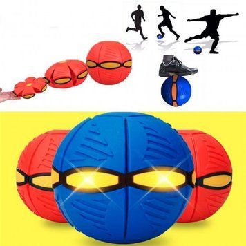 Складний ігровий&nbsp;м'яч-трансформер Flat Ball Disc&nbsp;що світиться для фрісбі та активних ігор 51684/99 фото