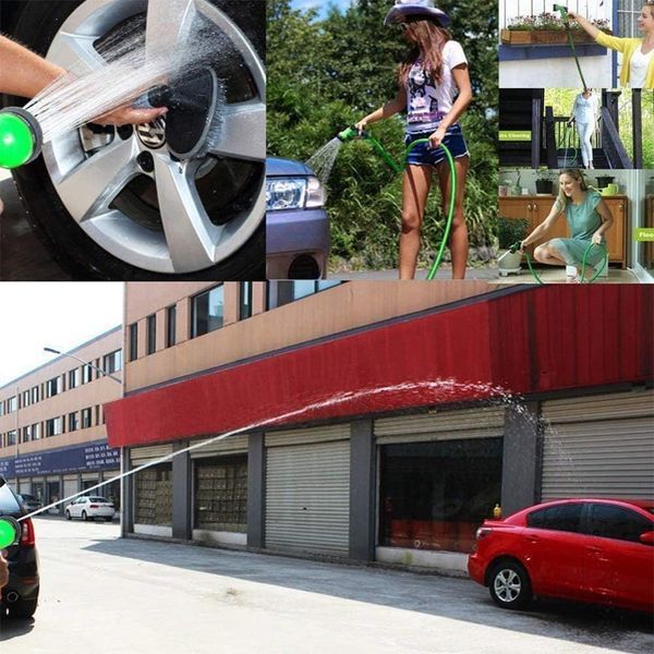 Гибкий поливочный шланг Garden Hose 15 м &bull; Удлиняющийся шланг для сада огорода и дачи с универсальным подключением 55499/55 фото