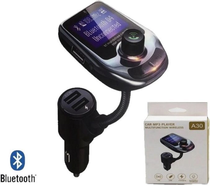 FM модулятор A30 BT ∙ Автомобільний трансмітер з екраном ∙ Bluetooth ∙ USB 52189/00 фото