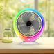 Настільний вентилятор з підсвіткою Mini fan VU-04 &bull; Міні-вентилятор з батареєю 1200 мАг, LED-підсвіткою та 3 режимами обдування 55311/59 фото 1