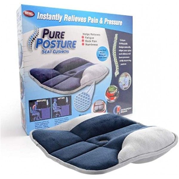Ортопедическая гелевая подушка для сидения WOW Pure Posture Memory Foam ∙ Сидение ортопедическое сидушка 51595/9 фото