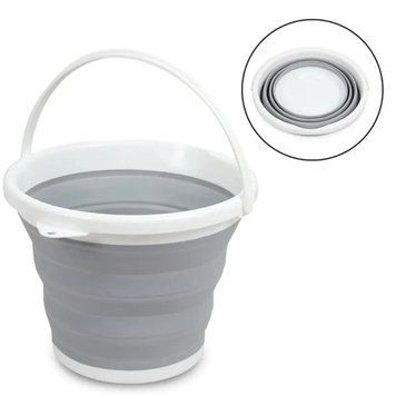 Туристичне складане відро, 5 л Cіліконове відро Сollapsible Bucket 63011/34 фото