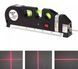 Лазерный уровень со встроенной рулеткой Laser Level Pro 3 Нивелир строительный 62109/55 фото 3