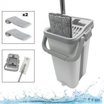 Швабра з відром комплект Scratch Cleaning Mop G3 Middle з автоматичним віджимом і складною ручкою 51141/00 фото