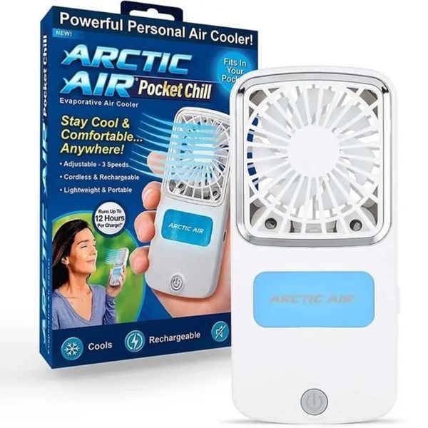 Вентилятор ручной ARCTIC COLD Pocket Chill &bull; Портативный мини-вентилятор с LED-подсветкой и USB зарядкой 55509/5 фото